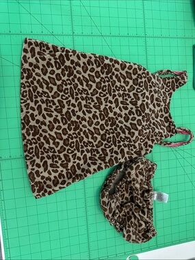 Gymboree Brown Leopard Print Tank Dress with Bloomers 18-24 months